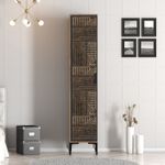 Casa si Gradina - Mobilier - Dulapuri si sifoniere - Sifoniere - Sifonier, Hanah Home, pal melaminat, nuc si antracit, 40x47.5x201.4 cm, 845HCT5398 - Infinity.ro
