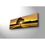 Casa si Gradina - Electrice - Tablouri electrice si accesorii - Tablou canvas decorativ cu led, Wallxpert, panza piele de caprioara, multicolor, 30x90 cm, 254LED3266 - Infinity.ro