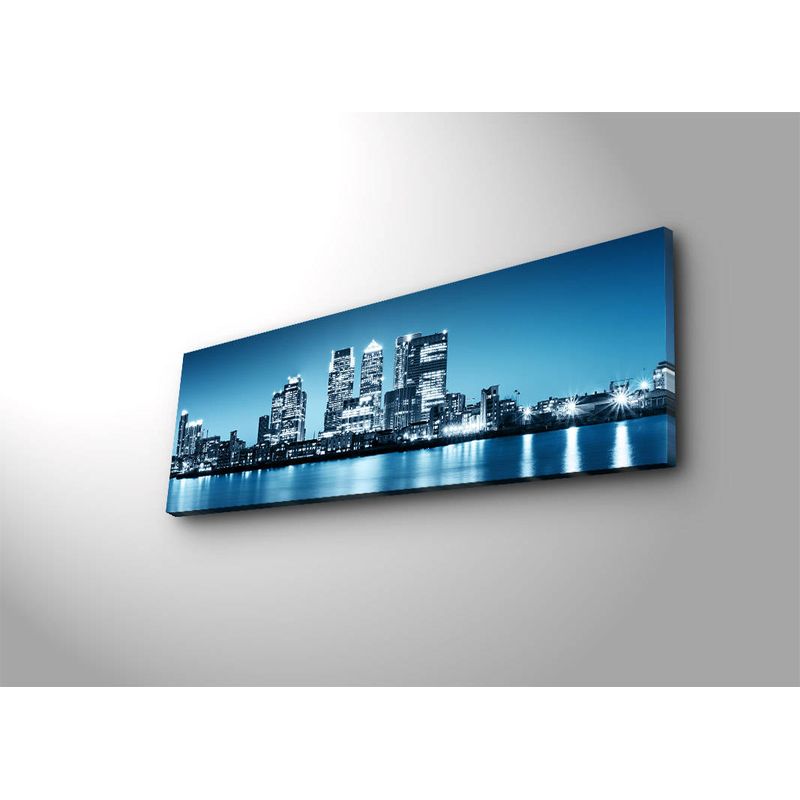 Casa si Gradina - Electrice - Tablouri electrice si accesorii - Tablou canvas cu led, Wallxpert, piele de caprioara, multicolor, 30x90 cm, 239SHN1254 - Infinity.ro