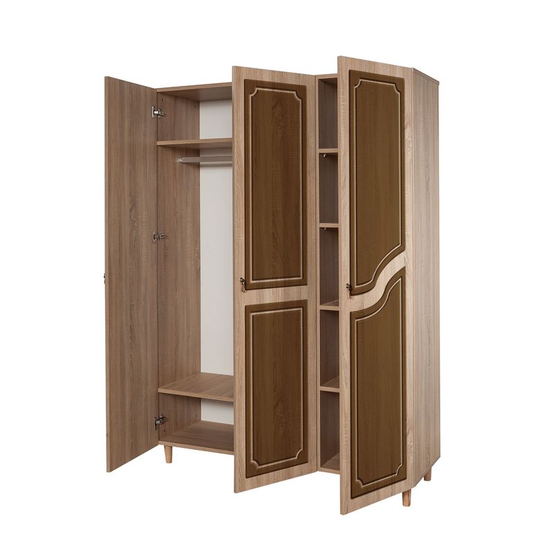 Casa si Gradina - Mobilier - Dulapuri si sifoniere - Sifoniere - Sifonier, Hanah Home, pal melaminat, stejar sonoma, 135x52x192 cm, 863SPH4218 - Infinity.ro