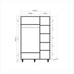 Casa si Gradina - Mobilier - Dulapuri si sifoniere - Sifoniere - Sifonier, Hanah Home, pal melaminat, stejar sonoma, 135x52x192 cm, 863SPH4218 - Infinity.ro