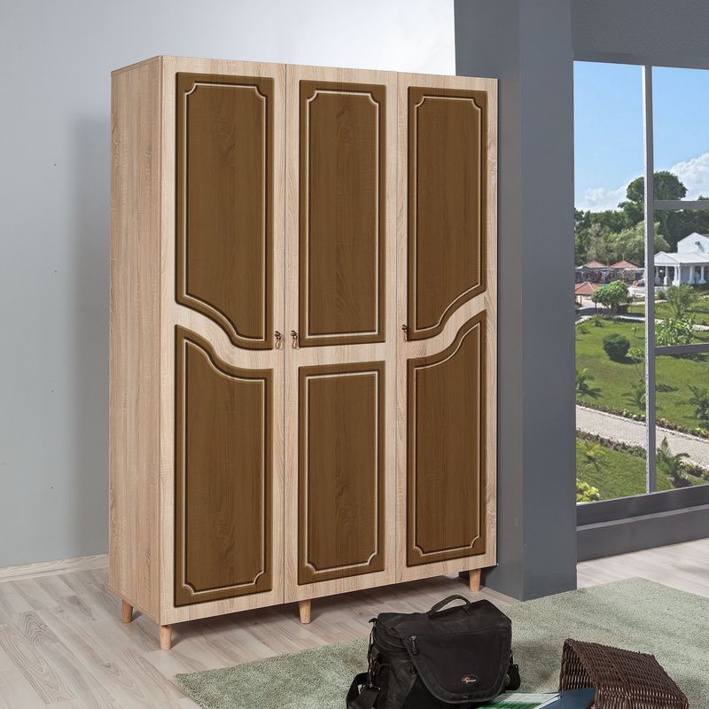 Casa si Gradina - Mobilier - Dulapuri si sifoniere - Sifoniere - Sifonier, Hanah Home, pal melaminat, stejar sonoma, 135x52x192 cm, 863SPH4218 - Infinity.ro
