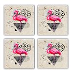 Casa si Gradina - Bucatarie si vesela - Accesorii bar - Suporturi bauturi - Set suporturi de pahare, Hermia, piatra naturala, multicolor, 10x10x1 cm, 4 bucati, 366TYR1142 - Infinity.ro