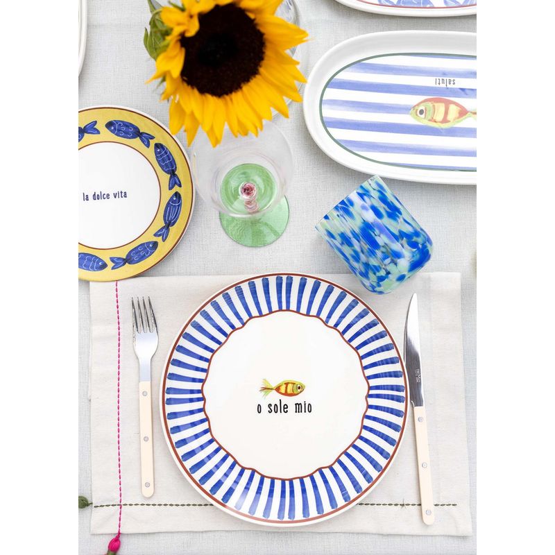 Casa si Gradina - Bucatarie si vesela - Vesela si tacamuri - Vesela pentru servire - Set farfurii de servire, Hermia, ceramica, albastru, 26x26x2 cm, 6 piese, 280TMA2186 - Infinity.ro