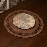 Casa si Gradina - Bucatarie si vesela - Organizare si depozitare bucatarie - Suporturi tacamuri si vase - Set suporturi de masa, Hermia, lemn, wenge, 36x36 cm, 4 bucati, 790PYN1139 - Infinity.ro