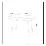 Casa si Gradina - Mobilier - Mese si birouri - Birouri - Birou de studiu, Hanah Home, panou de particule melaminat, alb, 100x60x74 cm - Infinity.ro