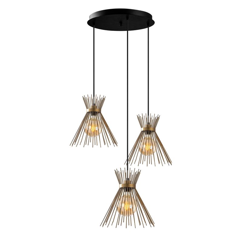 Casa si Gradina - Corpuri si surse de iluminat - Lustre si pendule - Candelabru, Opviq, metal, auriu, 63x63x128 cm, inaltime reglabila - Infinity.ro