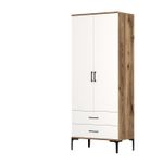 Casa si Gradina - Mobilier - Dulapuri si sifoniere - Sifoniere - Sifonier, Hanah Home, pal melaminat, nuc si alb, 80x47.5x201.4 cm, 845HCT5415 - Infinity.ro