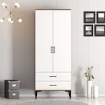 Casa si Gradina - Mobilier - Dulapuri si sifoniere - Sifoniere - Sifonier, Hanah Home, pal melaminat, nuc si alb, 80x47.5x201.4 cm, 845HCT5415 - Infinity.ro