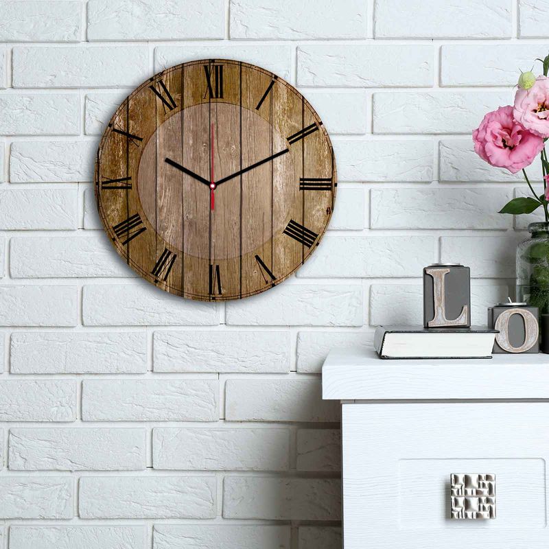 Casa si Gradina - Decoratiuni - Ceasuri - Ceas decorativ, Wallxpert, mdf, multicolor, 30 cm, 238HMA6134 - Infinity.ro