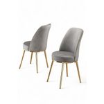Casa si Gradina - Mobilier - Scaune si fotolii - Scaune - Set scaune, Hanah Home, metal, gri auriu, 45x42x91 cm, 4 bucati, 240CHR1555 - Infinity.ro