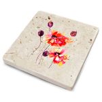 Casa si Gradina - Bucatarie si vesela - Accesorii bar - Suporturi bauturi - Set suporturi pentru pahare, Hermia, piatra naturala, multicolor, 10x10x1 cm, 4 bucati, 366TYR1132 - Infinity.ro
