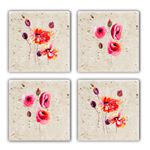 Casa si Gradina - Bucatarie si vesela - Accesorii bar - Suporturi bauturi - Set suporturi pentru pahare, Hermia, piatra naturala, multicolor, 10x10x1 cm, 4 bucati, 366TYR1132 - Infinity.ro