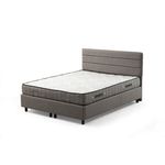 Casa si Gradina - Mobilier - Seturi de mobilier - Seturi dormitor - Set dormitor, Hanah Home, pal melaminat, gri deschis, 150x200 cm, 771MND1209 - Infinity.ro
