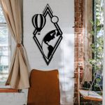 Casa si Gradina - Decoratiuni - Decoratiuni perete - Accesoriu decorativ de perete, Wallxpert, metal, negru, 29x60 cm - Infinity.ro
