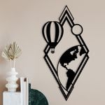 Casa si Gradina - Decoratiuni - Decoratiuni perete - Accesoriu decorativ de perete, Wallxpert, metal, negru, 29x60 cm - Infinity.ro