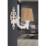 Casa si Gradina - Corpuri si surse de iluminat - Plafoniere, aplice si spoturi - Aplica de perete, Opviq, metal, natural si alb, 24x26 cm, 390FLH2351 - Infinity.ro