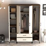 Casa si Gradina - Mobilier - Dulapuri si sifoniere - Sifoniere - Sifonier, Hanah Home, pal melaminat, nuc si crem, 160x201.4x47.5 cm, 845HCT5471 - Infinity.ro