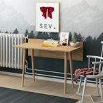 Casa si Gradina - Mobilier - Mese si birouri - Birouri - Birou de studiu, Hanah Home, pal melaminat, stejar, 120x61.8x74 cm - Infinity.ro