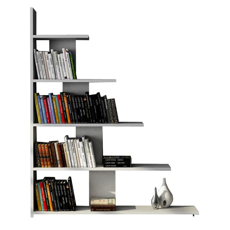 Casa si Gradina - Mobilier - Biblioteci si rafturi - Biblioteci - Biblioteca, Hanah Home, pal melaminat, alb, 121.8x120x19.5 cm - Infinity.ro