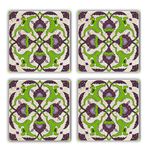 Casa si Gradina - Bucatarie si vesela - Accesorii bar - Suporturi bauturi - Set suporturi de pahare, Hermia, piatra naturala, multicolor, 10x10x1 cm, 4 bucati, 366TYR1109 - Infinity.ro