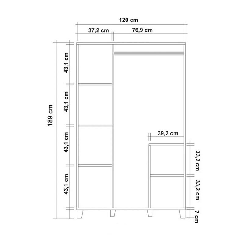 Casa si Gradina - Mobilier - Dulapuri si sifoniere - Sifoniere - Sifonier, Hanah Home, pal melaminat, pin atlantic, 120x48x189 cm, 863SPH4244 - Infinity.ro