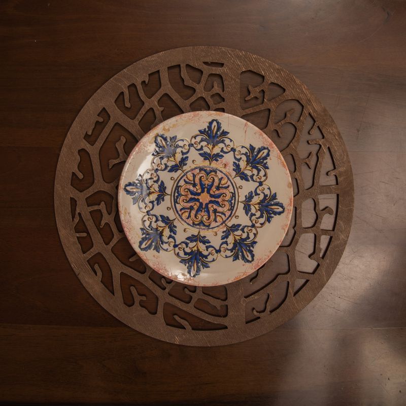 Casa si Gradina - Decoratiuni - Obiecte decorative - Accesorii decorative - Set covorase de masa, Hermia, lemn, wenge, 36x36 cm, 6 bucati, 790PYN1142 - Infinity.ro