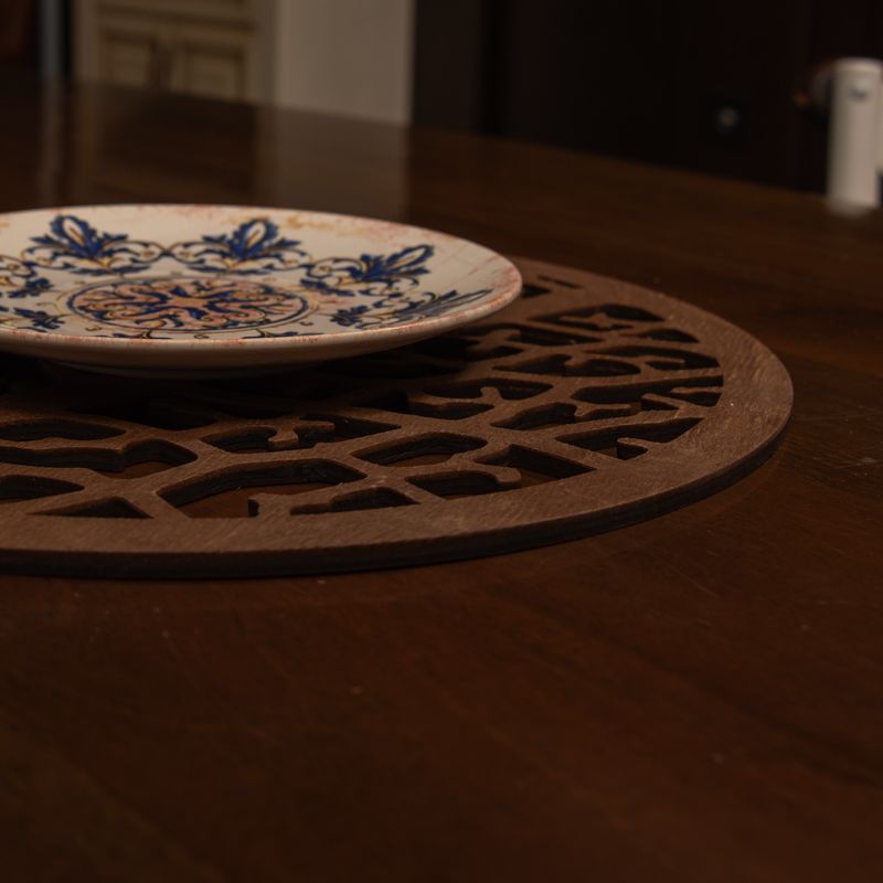 Casa si Gradina - Decoratiuni - Obiecte decorative - Accesorii decorative - Set covorase de masa, Hermia, lemn, wenge, 36x36 cm, 6 bucati, 790PYN1142 - Infinity.ro