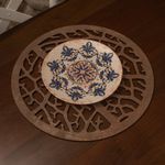 Casa si Gradina - Decoratiuni - Obiecte decorative - Accesorii decorative - Set covorase de masa, Hermia, lemn, wenge, 36x36 cm, 6 bucati, 790PYN1142 - Infinity.ro