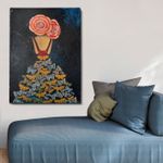 Casa si Gradina - Decoratiuni - Tablouri - Tablou decorativ, Wallxpert, panza, multicolor, pictat manual, 70x100 cm, 405HND1241 - Infinity.ro