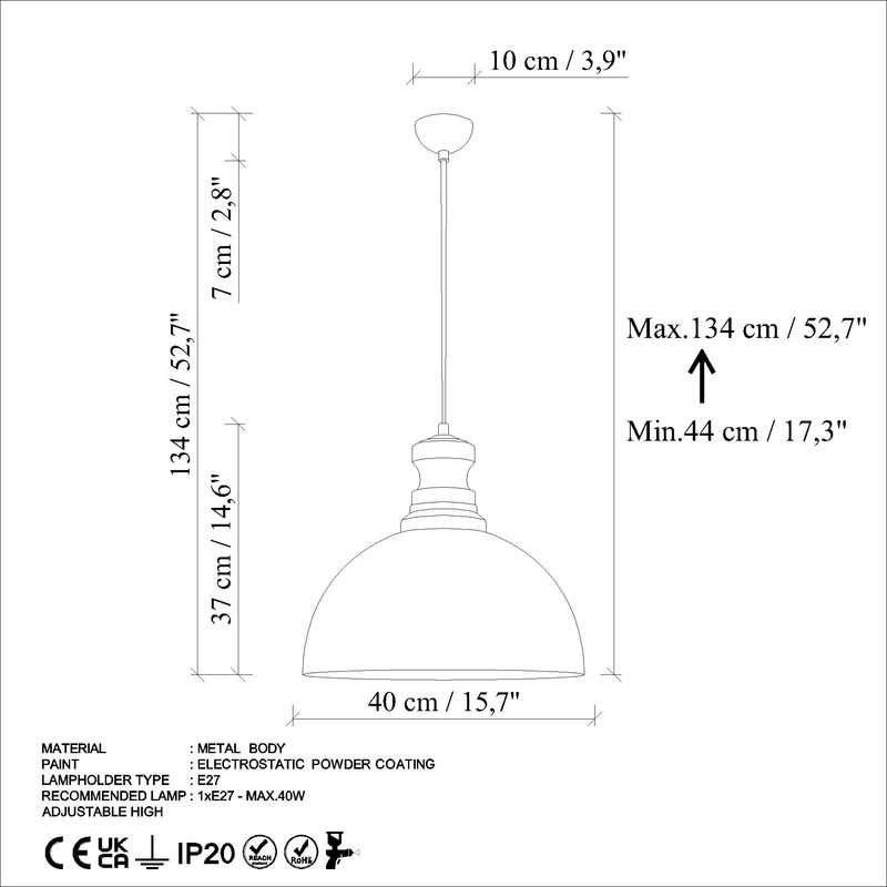 Casa si Gradina - Corpuri si surse de iluminat - Lustre si pendule - Candelabru, Opviq, metal, menta, diametru 40 cm, inaltime reglabila, 892OPV1978 - Infinity.ro