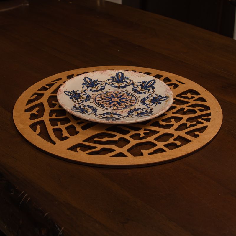 Casa si Gradina - Textile si covoare - Textile bucatarie - Fete de masa - Set covorase de masa, Hermia, lemn, miere, 36x36 cm, 6 bucati, 790PYN1141 - Infinity.ro