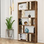 Casa si Gradina - Mobilier - Biblioteci si rafturi - Biblioteci - Biblioteca, Hanah Home, pal melaminat, nuc si alb, 90x20x180 cm - Infinity.ro