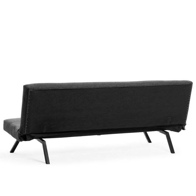 Casa si Gradina - Mobilier - Canapele si coltare - Canapele - Canapea extensibila 3 locuri, Hanah Home, metal, gri inchis, 180x102 cm - Infinity.ro