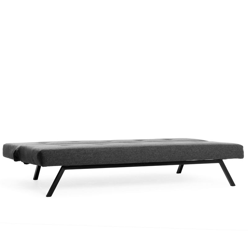 Casa si Gradina - Mobilier - Canapele si coltare - Canapele - Canapea extensibila 3 locuri, Hanah Home, metal, gri inchis, 180x102 cm - Infinity.ro