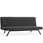 Casa si Gradina - Mobilier - Canapele si coltare - Canapele - Canapea extensibila 3 locuri, Hanah Home, metal, gri inchis, 180x102 cm - Infinity.ro