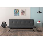 Casa si Gradina - Mobilier - Canapele si coltare - Canapele - Canapea extensibila 3 locuri, Hanah Home, metal, gri inchis, 180x102 cm - Infinity.ro