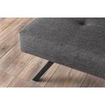 Casa si Gradina - Mobilier - Canapele si coltare - Canapele - Canapea extensibila 3 locuri, Hanah Home, metal, gri inchis, 180x102 cm - Infinity.ro