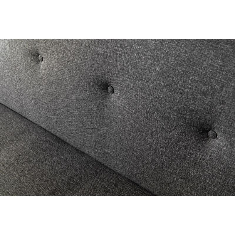 Casa si Gradina - Mobilier - Canapele si coltare - Canapele - Canapea extensibila 3 locuri, Hanah Home, metal, gri inchis, 180x102 cm - Infinity.ro