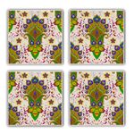 Casa si Gradina - Bucatarie si vesela - Accesorii bar - Suporturi bauturi - Set suporturi pahare, Hermia, piatra naturala, multicolor, 10x10x1 cm, 4 bucati, 366TYR1116 - Infinity.ro