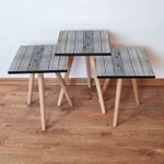 Casa si Gradina - Mobilier - Mese si birouri - Masute de cafea - Set masute de cafea, Hanah Home, mdf, gri, 35x35x52 cm, 481LNA2972 - Infinity.ro