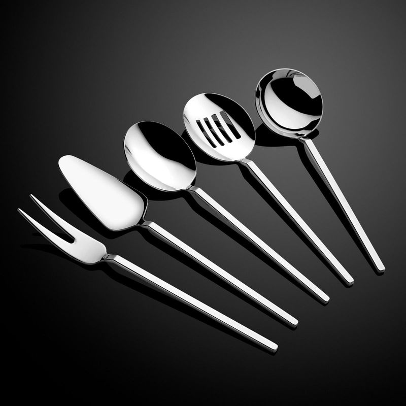 Casa si Gradina - Bucatarie si vesela - Ustensile bucatarie - Seturi ustensile de bucatarie - Set de servire 5 piese, Hermia, otel inoxidabil, argintiu, 645DRM1106 - Infinity.ro