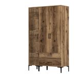 Casa si Gradina - Mobilier - Dulapuri si sifoniere - Sifoniere - Sifonier, Hanah Home, pal melaminat, nuc, 120x47.5x201.4 cm, 845HCT5452 - Infinity.ro