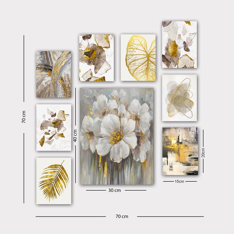 Casa si Gradina - Decoratiuni - Tablouri - Set tablouri decorative, Wallxpert, mdf, multicolor, 8x 20x15 cm, 1x 30x40 cm, 364LUL1447 - Infinity.ro