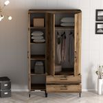 Casa si Gradina - Mobilier - Dulapuri si sifoniere - Sifoniere - Sifonier, Hanah Home, pal melaminat, nuc, 120x47.5x201.4 cm, 845HCT5452 - Infinity.ro