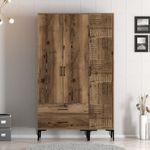 Casa si Gradina - Mobilier - Dulapuri si sifoniere - Sifoniere - Sifonier, Hanah Home, pal melaminat, nuc, 120x47.5x201.4 cm, 845HCT5452 - Infinity.ro