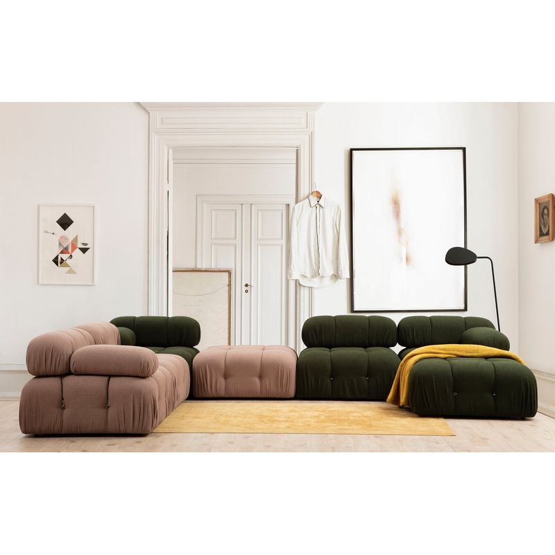 Casa si Gradina - Mobilier - Canapele si coltare - Canapele - Canapea 1 loc, Hanah Home, lemn fag si pal, verde, 95x95x75 cm - Infinity.ro