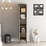 Casa si Gradina - Mobilier - Dulapuri si sifoniere - Sifoniere - Sifonier, Hanah Home, pal melaminat, nuc si crem, 40x47.5x201.4 cm, 845HCT5401 - Infinity.ro