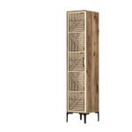 Casa si Gradina - Mobilier - Dulapuri si sifoniere - Sifoniere - Sifonier, Hanah Home, pal melaminat, nuc si crem, 40x47.5x201.4 cm, 845HCT5401 - Infinity.ro