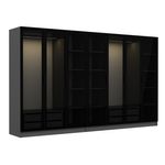 Casa si Gradina - Mobilier - Dulapuri si sifoniere - Sifoniere - Sifonier, Hanah Home, pal melaminat, antracit si negru, 315x52x210 cm, 506MNR2986 - Infinity.ro